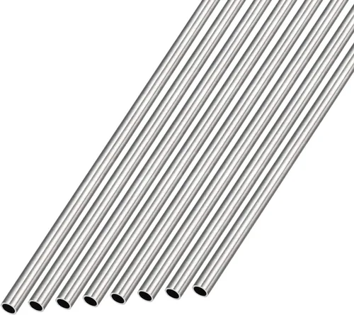 METALLIXITY Tubo de acero inoxidable 304 (0.079 in de diámetro x 0.006 in de pared T x 9.843 in de largo), 8 piezas, tubo recto - para muebles del