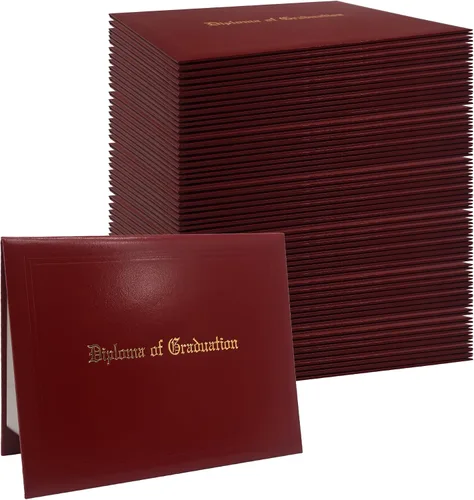 Miniatura 11 de GraduationMall Cubierta impresa para diploma para certificado 8.5 x 11 pulgadas, real, paquete de 1
