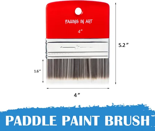 Miniatura 2 de Falling in Art Pincel plano de paleta para pintura, cepillo de escala para pinturas al óleo y acrílicas, 4 pulgadas