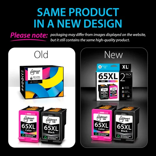 Miniatura 7 de Smart Ink Cartuchos de tinta remanufacturados de repuesto para HP 65XL HP 65 HP65XL negro y color 2 paquetes combinados para impresoras HP DeskJet