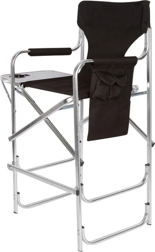 Miniatura 4 de Trademark Innovations Silla de director, aluminio, negro