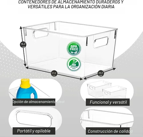 Miniatura 4 de ClearSpace Contenedores de almacenamiento de plástico transparente – Organizadores de despensa y contenedores de almacenamiento, organizador