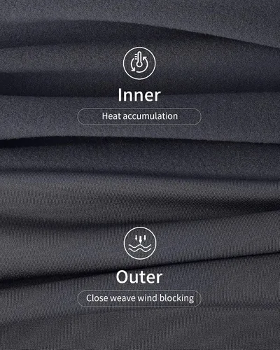 Miniatura 3 de WEERTI Ropa interior térmica para hombre, capa base de tela polar con forro polar