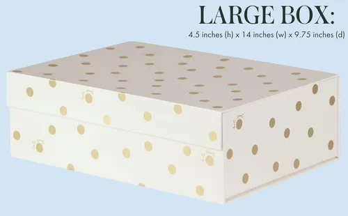 Miniatura 7 de kate spade new york Cajas de almacenamiento decorativas con tapas, paquete de 3 contenedores organizadores resistentes, incluye cajas anidables