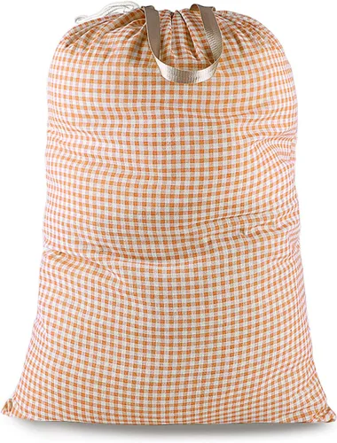 Miniatura 14 de Bolsa de lavandería extra grande con cordón y asa, bolsa de ropa sucia de viaje resistente para lavandería y hogar, forro duradero para cesta