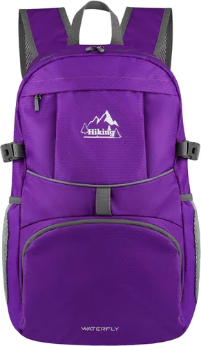 Miniatura 17 de WATERFLY Mochila de senderismo plegable: mochila de día de 25L ultra ligera para mujer y hombre - pequeña mochila plegable compacta para deportes al