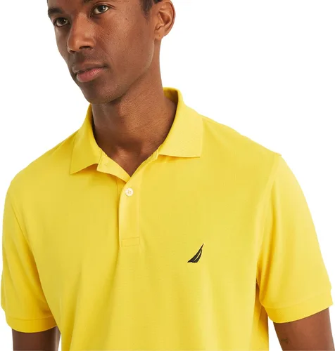 Miniatura 134 de Nautica playera polo clásica de mangas cortas, color sólido, para hombre