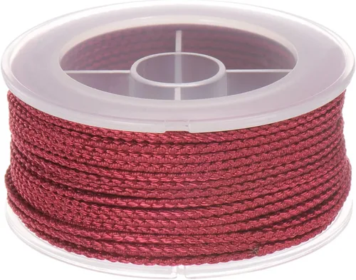 Miniatura 35 de HARFINGTON Cordón de hilo de nailon para cuentas de 0.063 in, cuerda de nailon trenzado extrafuerte para manualidades, pulseras, joyería, Negro