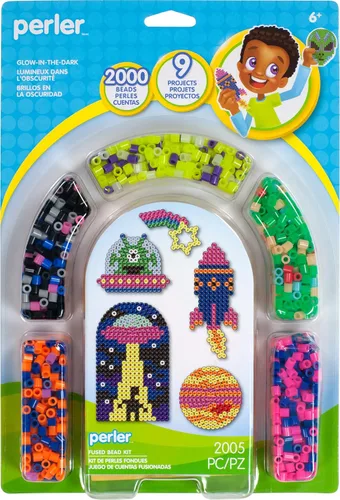 Miniatura 6 de Perler Beads - Kit de actividades de cuentas de fusibles para manualidades infantiles, 2004 piezas Geométrico