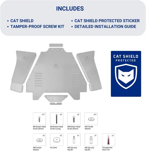 Miniatura 3 de Protección antirrobo para catalizador Miller CAT, Compatible con Toyota Tacoma 4WD 4.0L, 2005-2015 - Aluminio