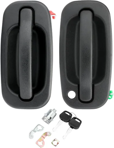 Miniatura 12 de Manija de puerta exterior sin llave, compatible con Chevy Silverado Suburban Tahoe Avalanche 1999-2007, GMC Sierra Yukon, Cadillac Escalade, lado