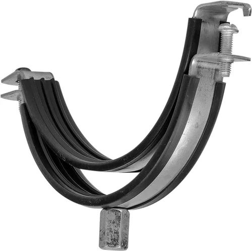 Miniatura 9 de Colgador de tubo galvanizado de 3 pulgadas con goma - Abrazadera de montaje de conducto - Soportes de tubo de PVC - Abrazaderas de tubo de metal