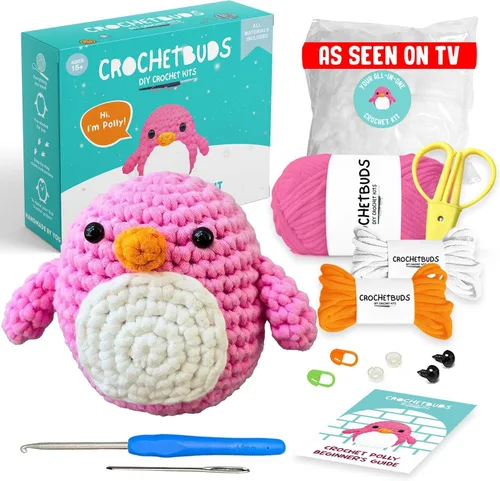 Miniatura 8 de Penguin Crochet Kit for Beginners & Adults (Purple) – DIY Yarn Craft for Couples, Teens & Animal Lovers Complete Kit w/Hook, Pattern, Step-by-Step