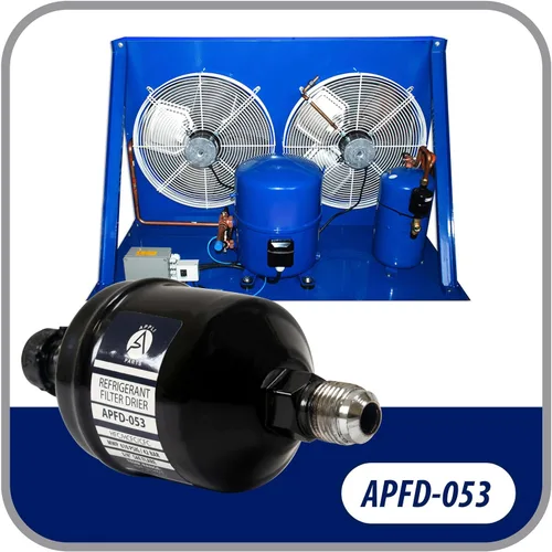 Miniatura 2 de Appli Parts APFD-053 3/8 pulg. Filtro Secador de Línea Líquida Refrigerante AC para Refrigeración HVAC 053 Conexión SAE Flare universal