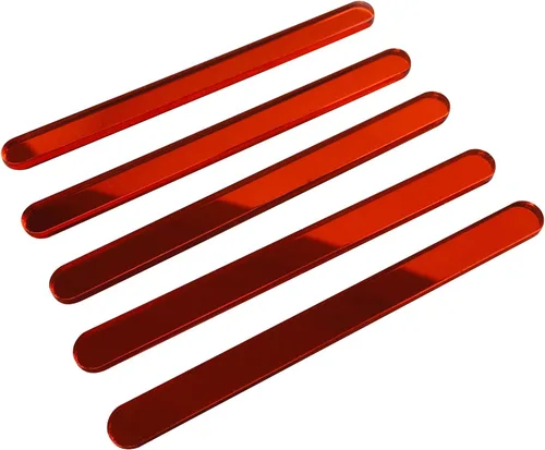 Miniatura 12 de 30 palitos de acrílico reutilizables para tartas, palitos de paleta de espejo para recuerdos de fiesta (purpurina dorada)