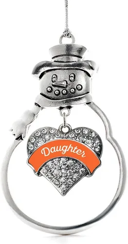 Miniatura 76 de Inspired Silver - Big Sis - Adorno de Navidad plateado - Adorno de árbol de Navidad con dije de corazón con circonita cúbica - Decoración colgante