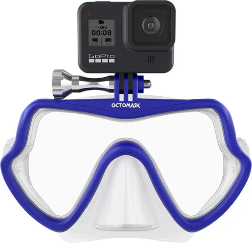 Miniatura 5 de OCTOMASK - Máscara de buceo sin marco con soporte para todas las cámaras GoPro Hero para buceo, esnórquel, apnea