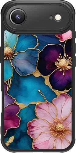 Miniatura 115 de FUNMIKO Funda para iPhone 16 Plus, carga inalámbrica y protección de grado militar, diseño floral moderno para mujeres y niñas, funda antideslizante
