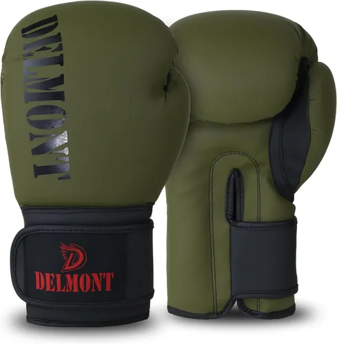 Miniatura 10 de Delmont Guantes de boxeo para hombres y mujeres – Bolsa pesada, guantes de kickboxing, sparring y entrenamiento con acolchado multicapa, soporte
