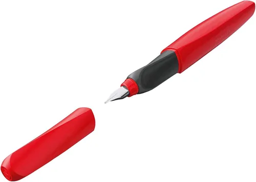 Miniatura 10 de Pelikan Pluma estilográfica Twist 946806 con 1 cartucho de tinta, punta media, color negro, en caja