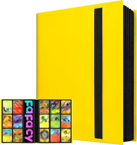 Miniatura 10 de Carpeta de tarjetas coleccionables de 9 bolsillos, carpeta de colección deportiva de alta calidad, libro de tarjetas con fundas de carga lateral