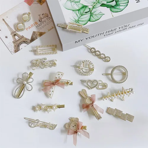 Miniatura 6 de QTMY 20 pinzas para el cabello para mujeres y niñas, regalo sorpresa, caja de joyería, accesorios de moda