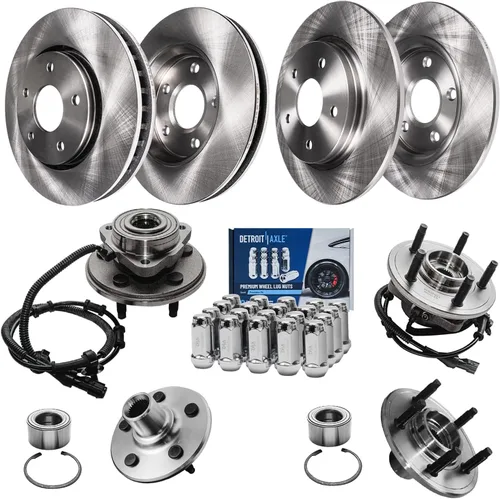Miniatura 45 de Detroit Axle - Rotores de freno para Nissan NV2500 NV3500 NV1500 NV1500 2012-2021, repuesto de rotores de freno de disco: rotor delantero de 14.17