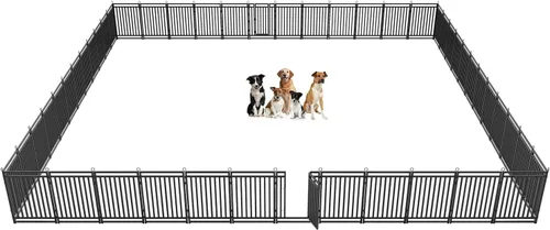 Miniatura 11 de Valla para perros para exteriores e interiores, 40 pulgadas de altura, 16 paneles de corral para perros grandes, medianos y pequeños, corral
