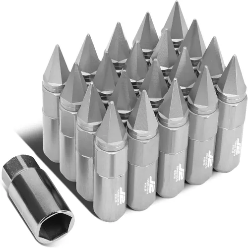 Miniatura 10 de J2 Engineering - 20 tuercas M12 x 1.25 7075-T6 de aluminio de 3.543 in con adaptador de enchufe (negro)