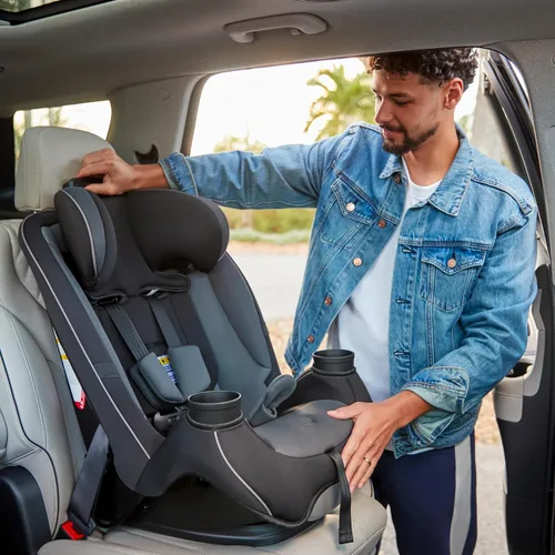 Miniatura 12 de Safety 1st Grow and Go Asiento de coche convertible todo en uno delgado, orientado hacia atrás, de 5 a 40 libras, orientado hacia adelante