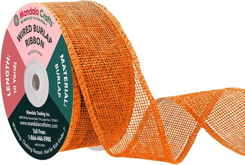 Miniatura 104 de Mandala Crafts Cinta de arpillera verde con alambre para corona, cinta de arpillera con alambre verde rústico de yute natural, 1 pulgada de ancho