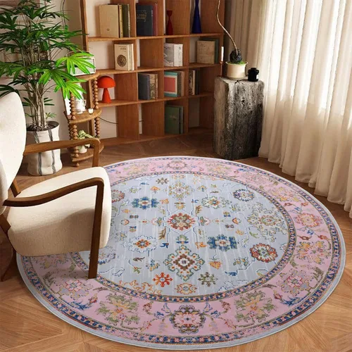 Miniatura 65 de GLN Rugs Traditional Collection - Alfombra de felpilla lavable a máquina, tradicional, antideslizante, alfombra de felpilla de pelo bajo, para sala