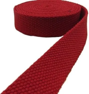 Cinta de lona de algodón para bolso, 16.4 ft, 1.260 in, correa de algodón pesado Novedad (color : rojo)