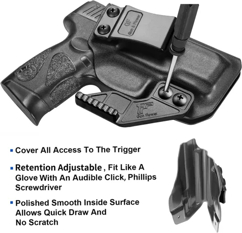 Miniatura 4 de Funda de polímero IWB Taurus G2C y G3C Adj. Cant y retención Cintura interior Compatible con Taurus G3C/ G2C/ G2S/ PT111/PT140 Garra B-Kydex