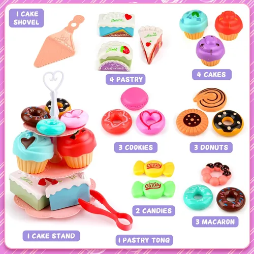 Miniatura 3 de Juego de té de unicornio para niñas pequeñas, de 3, 4, 5, 6 años, juego de simulación de cocina para niños pequeños con juego de té de estaño