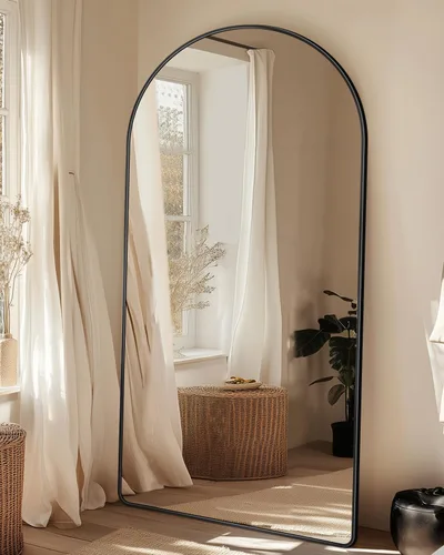 Miniatura 13 de Antok Espejo de Cuerpo Entero, Espejo de Piso de 58"x18" con Soporte, Espejos Montados Colgantes para Dormitorio, Sala de Estar, Vestidor, Comedor