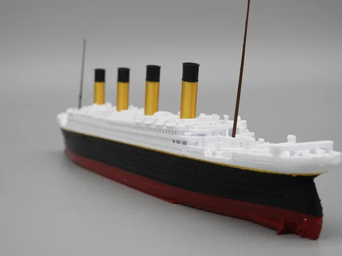 Miniatura 5 de TheRoller3d RMS Titanic Model Ship con iceberg, 1 pie de largo montado, históricamente preciso, réplicas Titanic