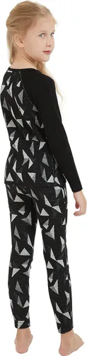 Miniatura 3 de Adeptwool Conjunto de capa base de lana merino para niñas y niños, ropa interior térmica