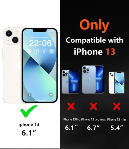 Miniatura 2 de Diverbox Funda para iPhone 13 [compatible con MagSafe] [con protector de pantalla] [a prueba de golpes] [a prueba de caídas] Funda de protección