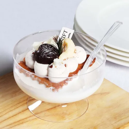 Miniatura 12 de Efavormart - Paquete de 50 tazas de plástico transparente de 7 onzas con tapas de cúpula, pudín y cuencos de frutas para eventos y concesiones a