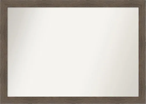 Miniatura 280 de Amanti Art Espejo de pared personalizado no biselado (24 x 27 pulgadas), marco estrecho de nogal chipre - varios tamaños personalizados - Espejo