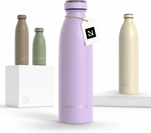Miniatura 29 de LARS NYSØM Botella de agua XL de acero inoxidable aislada 12oz 17oz 25oz 34oz 51oz Botella térmica aislada para bebidas calientes y frías Azul