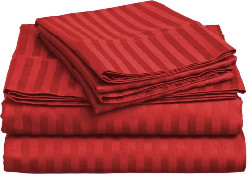Miniatura 12 de Juego de sábanas de algodón 100 % 6 piezas de 400 hilos de lujo juego de sábanas para cama (color)