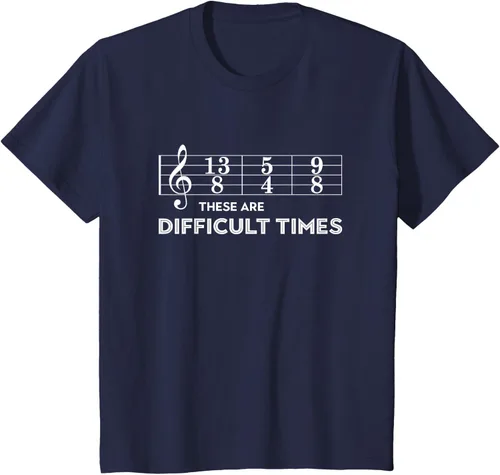 Miniatura 55 de Musician - Camiseta con texto en inglés "These are Difficult Times", talla S