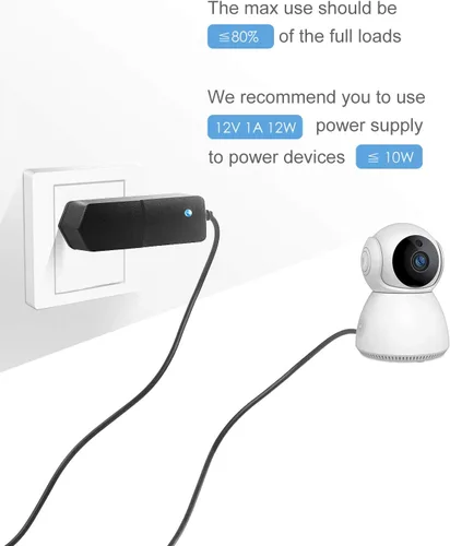 Miniatura 7 de ALITOVE Fuente de alimentación DC 12V 1A 12W Adaptador de CA 100~240V 50-60hz a 12 voltios 1Amp 0.5A Transformador DC 12V Cable de alimentación 5.5
