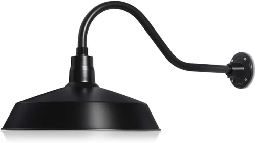 Miniatura 14 de 17 pulgadas. RLM Warehouse - Pantalla con brazo de cuello de cisne y bombilla Led A19 5000K de 9W