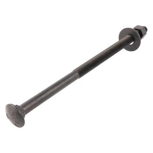 Miniatura 16 de Kit de pernos de carro negros de 1/2 pulgada x 3 pulgadas incluye 12 pernos, 12 arandelas y 12 tuercas, recubierto con cerámica negra Ruspert