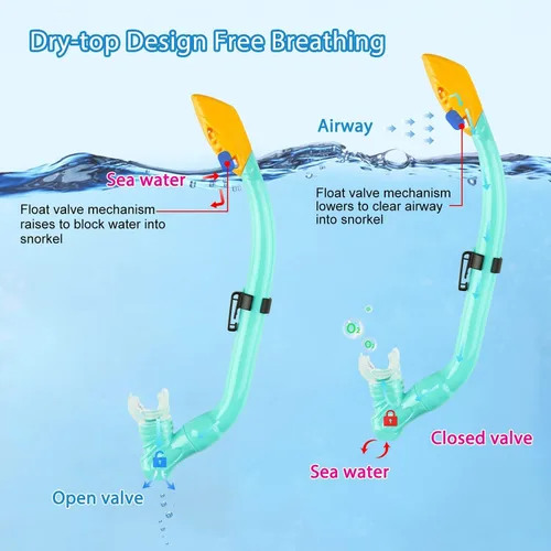 Miniatura 5 de Gintenco Juego de esnórquel para niños, máscara de buceo para niños como gafas de natación unisex, juego de máscara de buceo antivaho y esnórquel