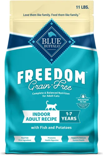 Miniatura 12 de Blue Buffalo Freedom - Alimento seco natural para gatos adultos, sin granos, para interiores, pollo, 5 libras