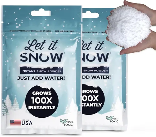 Miniatura 12 de Let it Snow Nieve Falsa Instantánea para Slime - Fabricada en los Estados Unidos, Suave, Segura y Fácil de Usar Polvo de Nieve Artificial - Nieve